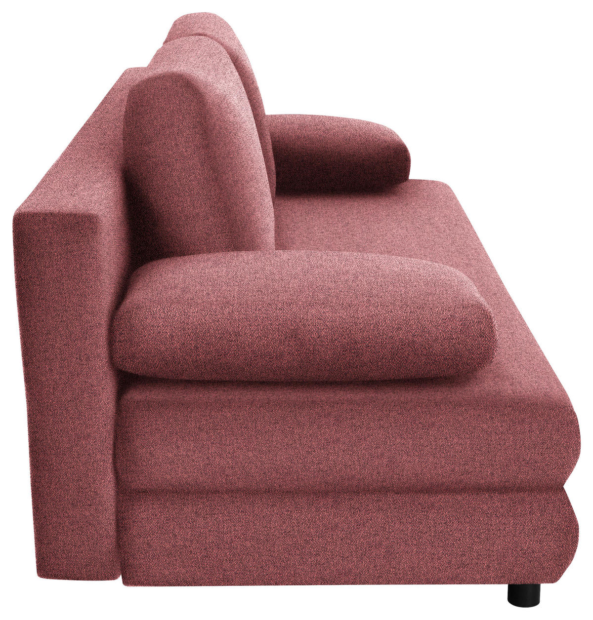 SCHLAFSOFA  mit Stoffauswahl Webstoff Altrosa  - Schwarz/Altrosa, Design, Kunststoff/Textil (197/77/81cm) - home24