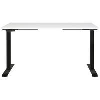 PSACÍ STŮL, černá, bílá, 140/80/72-118 cm - bílá/černá, Moderní, kov/kompozitní dřevo (140/80/72-118cm) - Novel