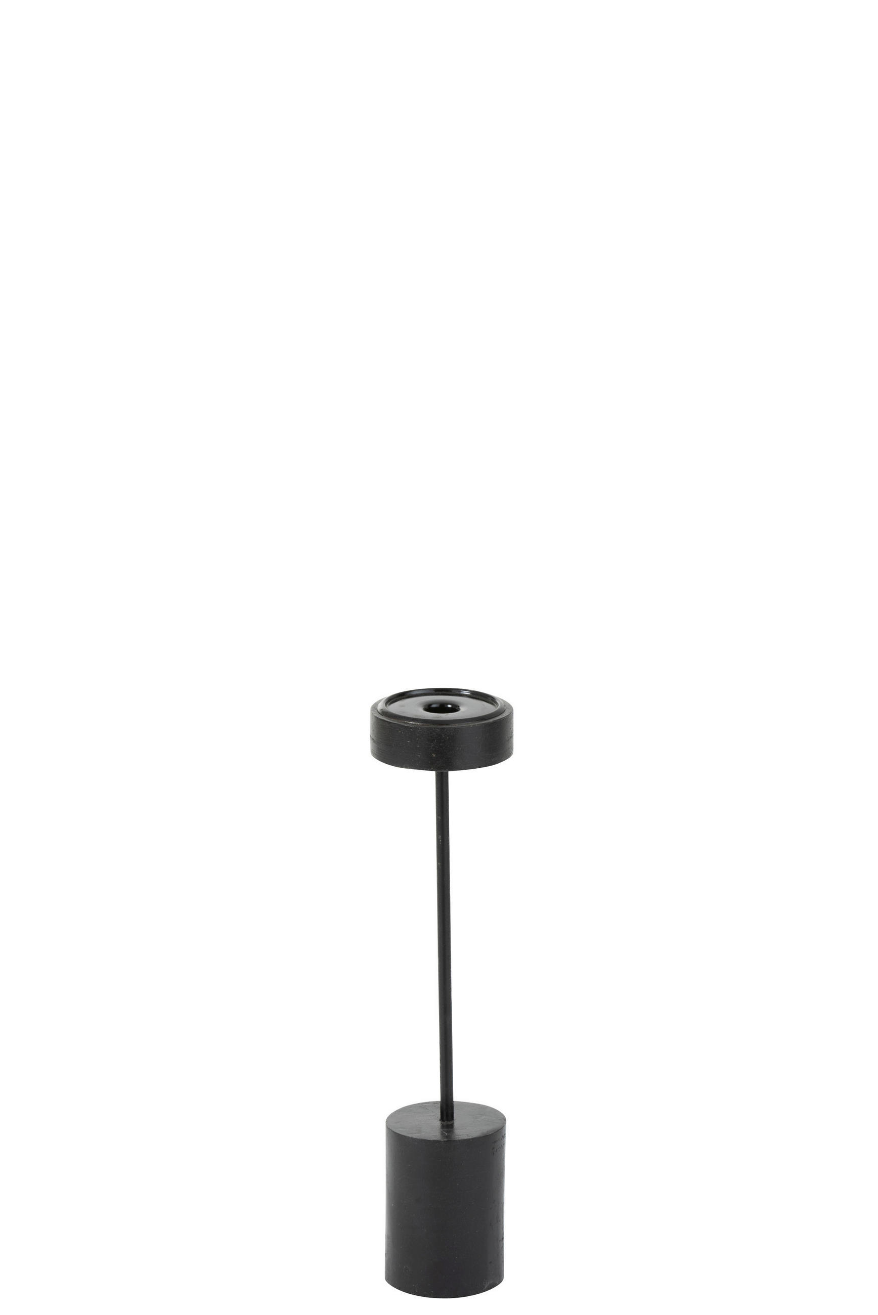 KERZENHALTER - Schwarz, Basics, Holz/Metall (10,5/10,5/42,7cm)