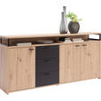 SIDEBOARD  in 177,3/87,8/38 cm  - Eichefarben/Schwarz, KONVENTIONELL, Holzwerkstoff/Kunststoff (177,3/87,8/38cm) - Xora