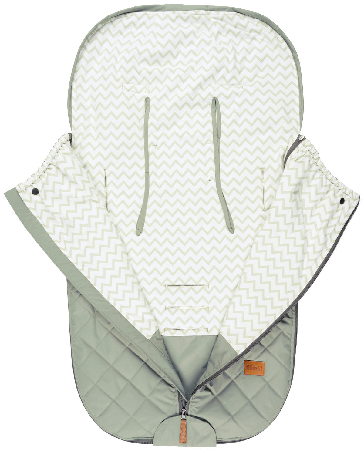 VREČA ZA OTROŠKI VOZIČEK - zelena, Basics, tekstil (50/100cm) - Jimmylee