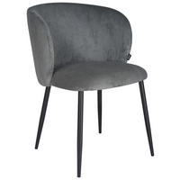STUHL  Stoffauswahl Cord  Schwarz, Dunkelgrau  - Dunkelgrau/Schwarz, Design, Textil/Metall (56/78/59cm) - Stylife