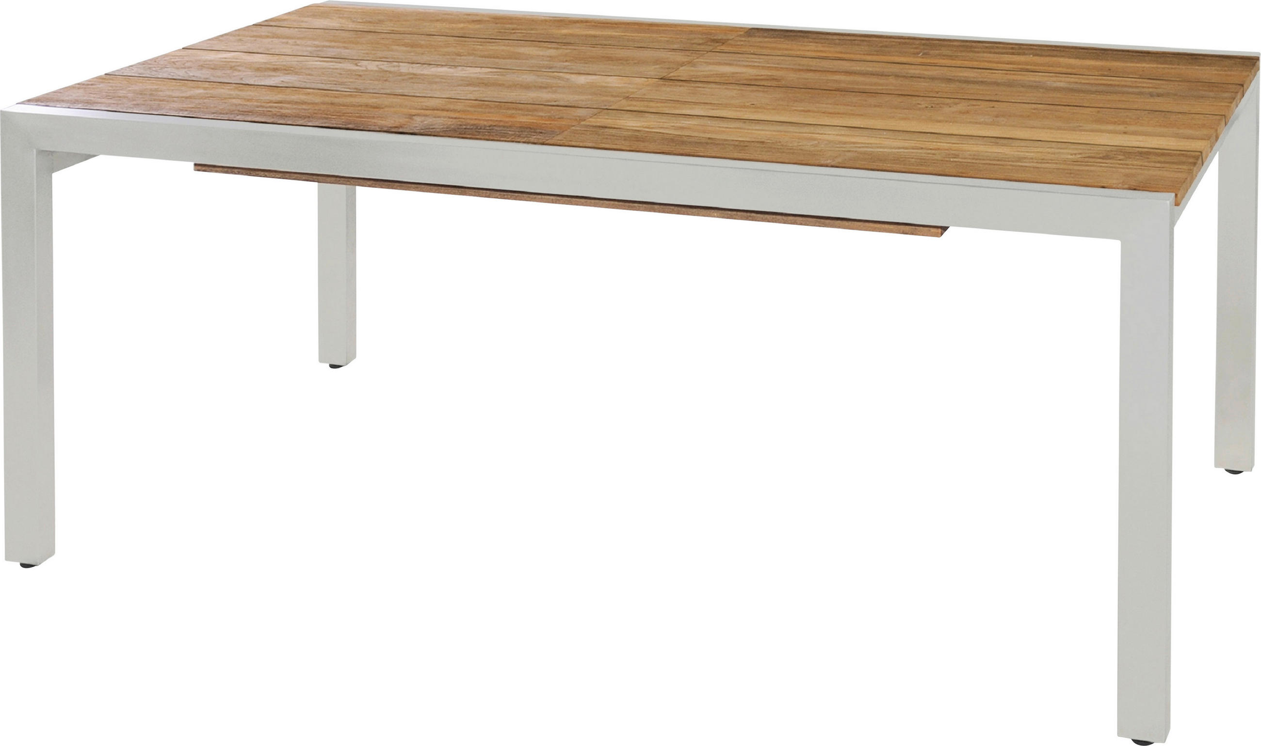 GARTENTISCH 170-280/90/75 cm Holz, Metall rechteckig  - Edelstahlfarben/Teakfarben, Design, Holz/Metall (170-280/90/75cm) - Zebra 