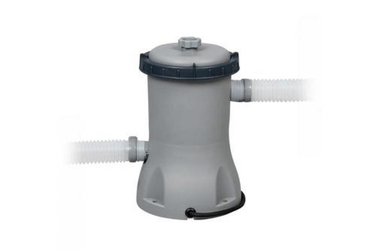 POOLSET 57372GS 457/107 cm  - Blau/Weiß, KONVENTIONELL, Kunststoff (457/107cm) - Bestway