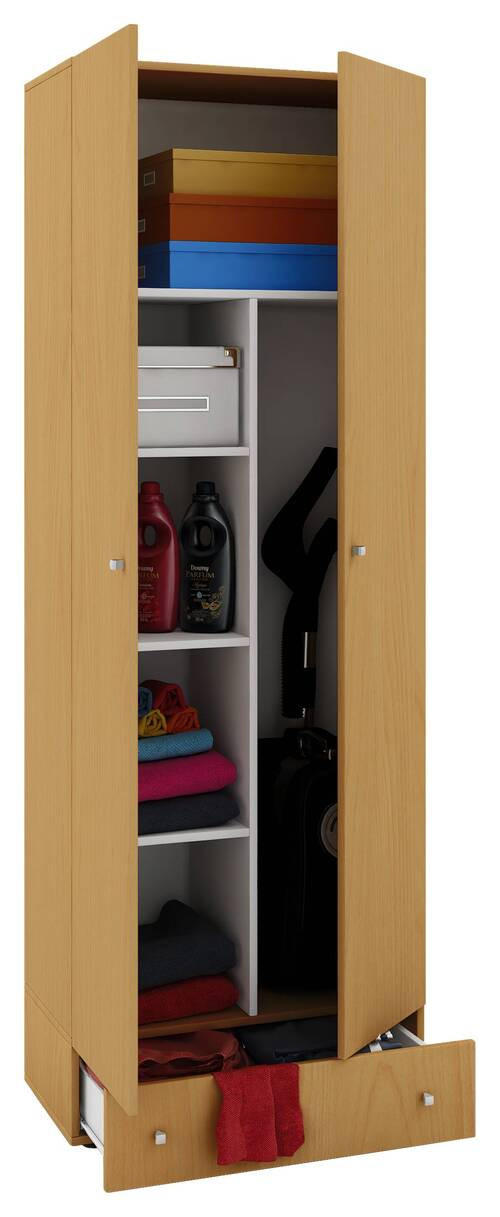 MEHRZWECKSCHRANK 70/198/39 cm  in Buchefarben  - Buchefarben/Silberfarben, MODERN, Holzwerkstoff/Kunststoff (70/198/39cm) - MID.YOU