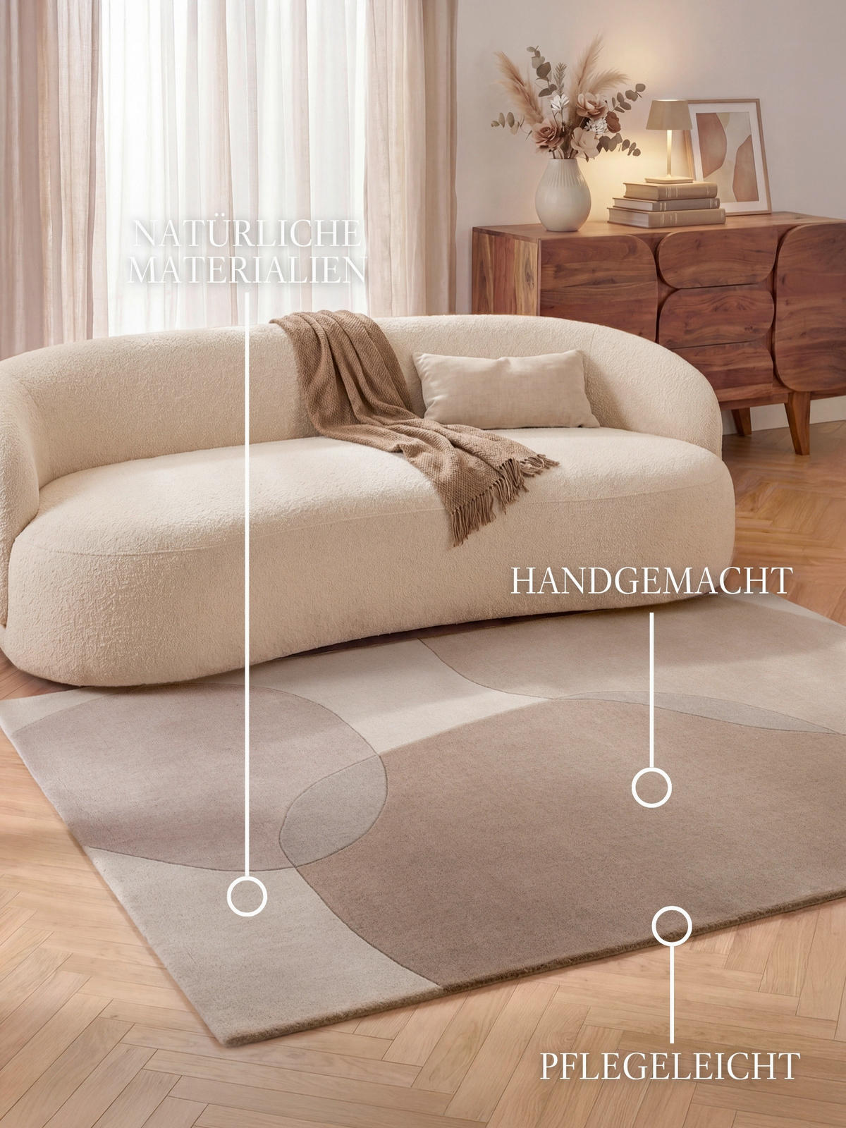 WOLLTEPPICH 200/290 cm Kollektion 1876 Ovia Creme, Beige rechteckig  - Beige/Creme, Basics, Textil (200/290cm) - Villeroy & Boch