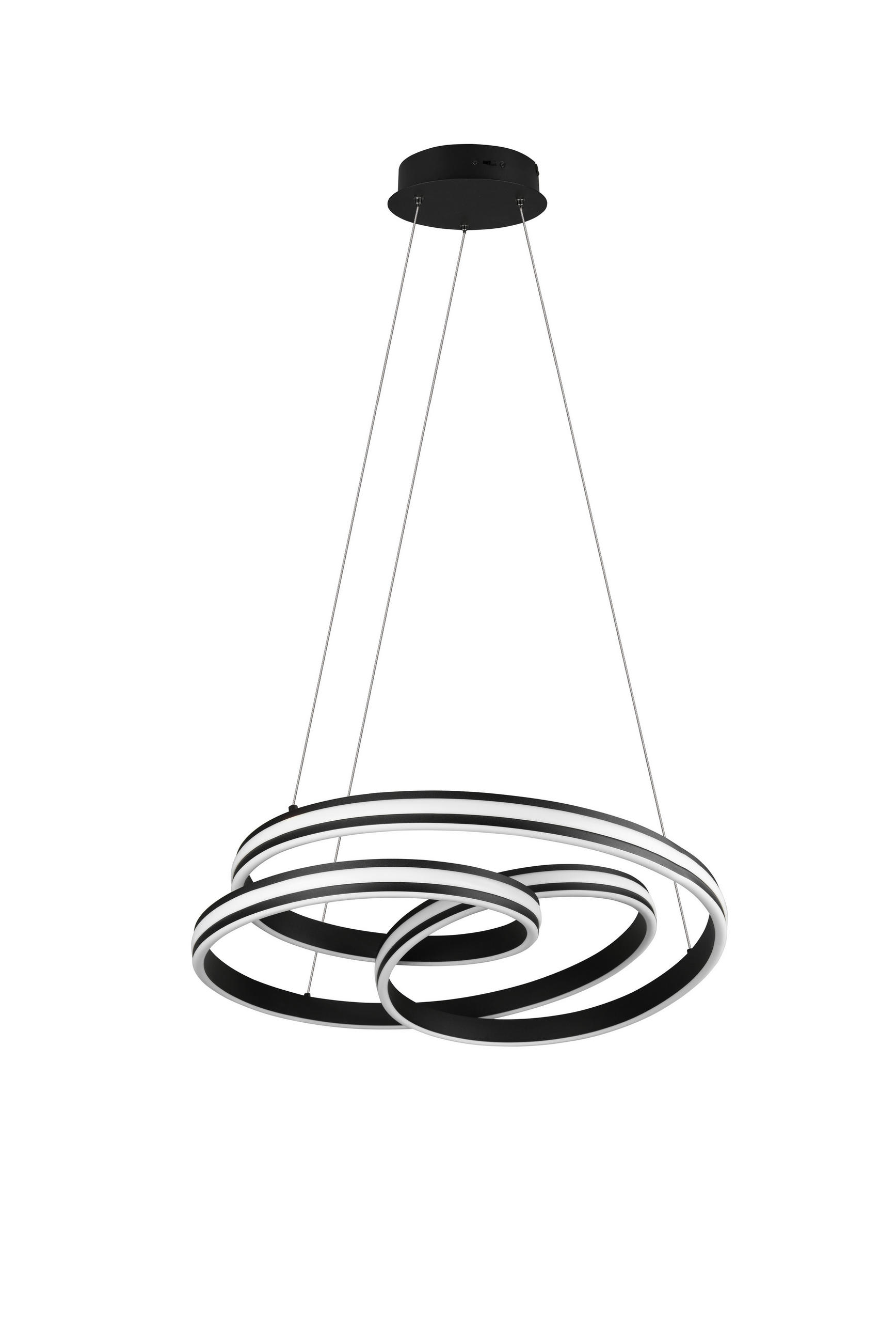 Trio Leuchten Led-Hängeleuchte Nuria Schwarz 60x150x60 cm