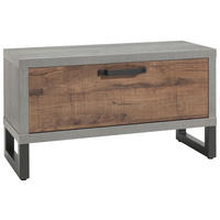 GARDEROBNA KLOP siva, barve hrasta, temno siva - temno siva/siva, Moderno, kovina/leseni material (90/50/35cm) - Carryhome