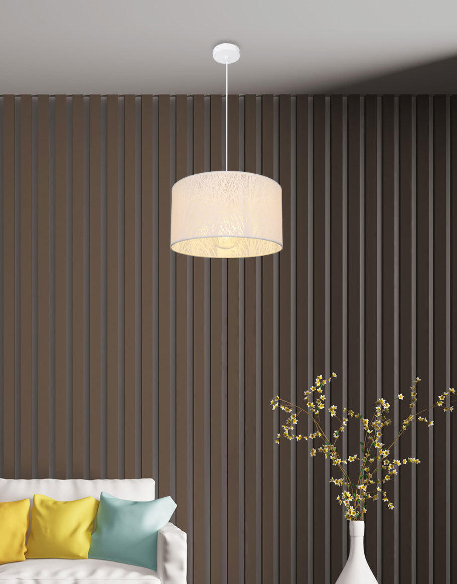 HÄNGELEUCHTE Leif 38/120 cm   - Weiß, Design, Kunststoff/Metall (38/120cm) - Globo