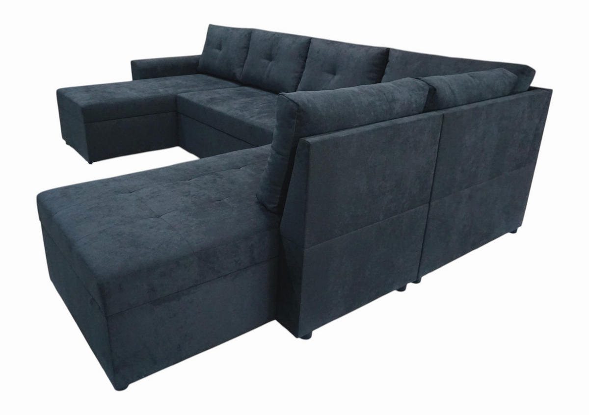 WOHNLANDSCHAFT TERMOLI Anthrazit Jacquard  - Anthrazit/Schwarz, Design, Kunststoff/Textil (155/297/212cm) - MID.YOU