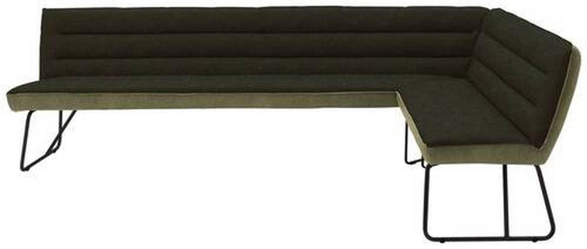 ECKBANK 264/174 cm  in Grün, Schwarz  - Schwarz/Grün, Design, Textil/Metall (264/174cm) - Dieter Knoll