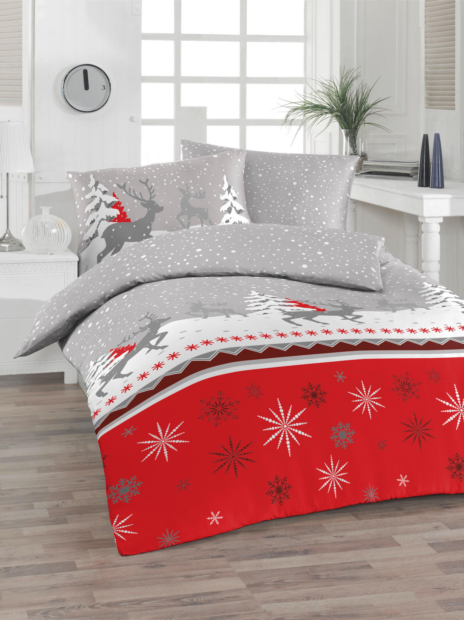 BETTWÄSCHE Flanell 140/200 cm  - Rot, Design, Textil (140/200cm) - Florella