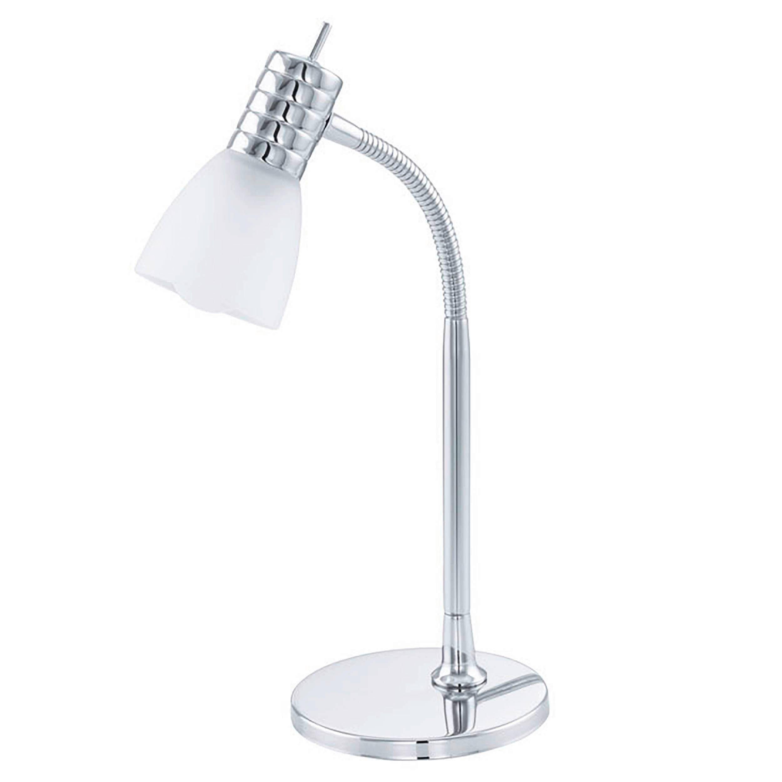 TISCHLEUCHTE - Weiss/Silberfarben, Konventionell, Glas/Metall (15/30cm) - Eglo