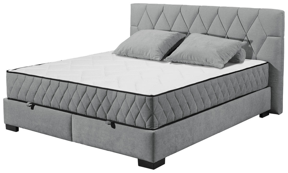 BOXBETT 180/200 cm  in Anthrazit  - Anthrazit/Schwarz, Modern, Holzwerkstoff/Kunststoff (180/200cm) - MID.YOU