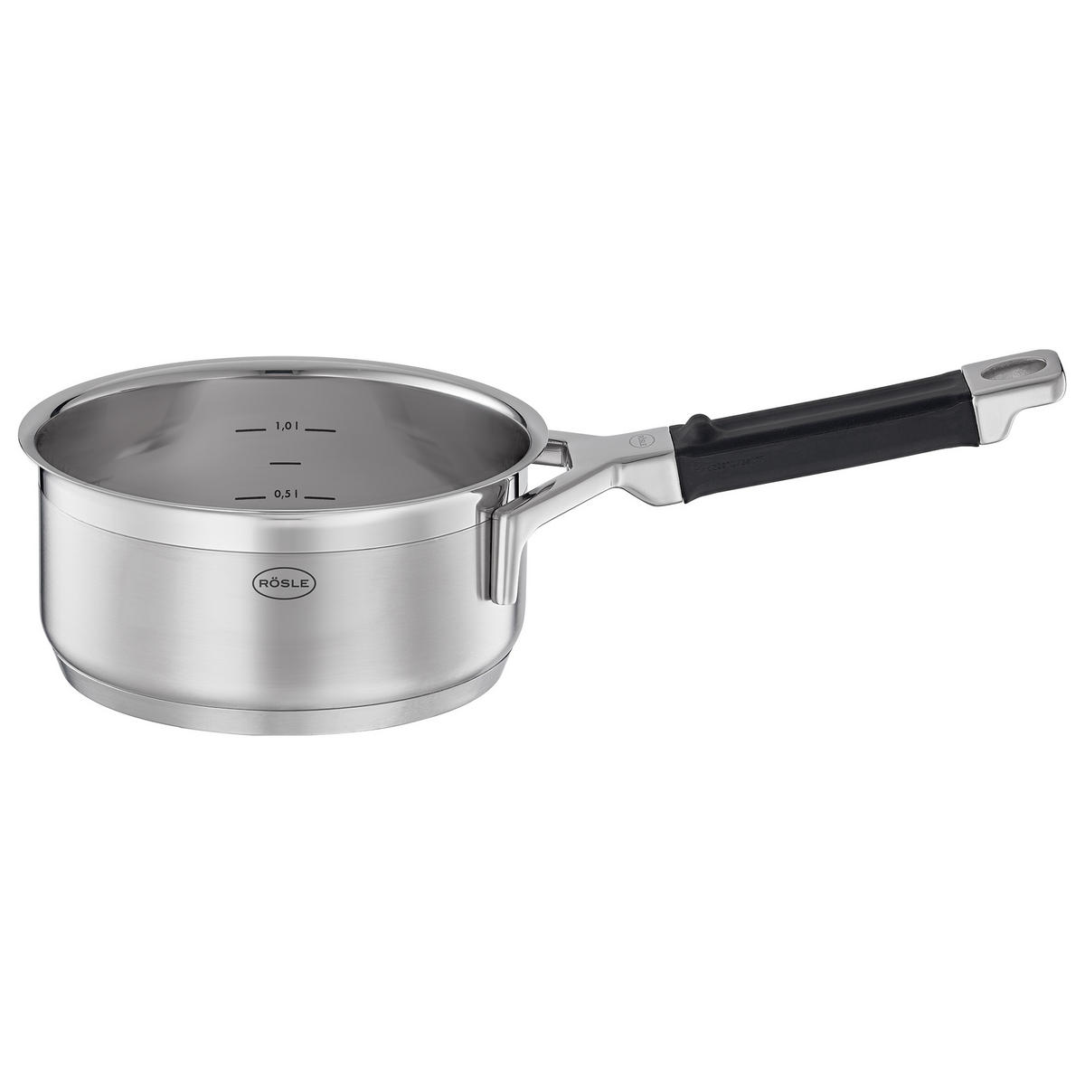 KOCHTOPFSET Silence Pro 4-teilig  - Edelstahlfarben, Glas/Metall (31/55/23,5cm) - Rösle