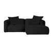 ECKSOFA in Webstoff Schwarz  - Schwarz, Lifestyle, Kunststoff/Textil (240/173cm) - Stylife