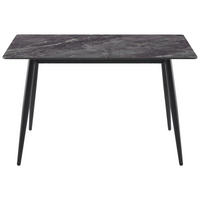 JEDILNA MIZA, siva  - črna/siva, Design, kovina/keramika (120/75/75cm) - Stylife