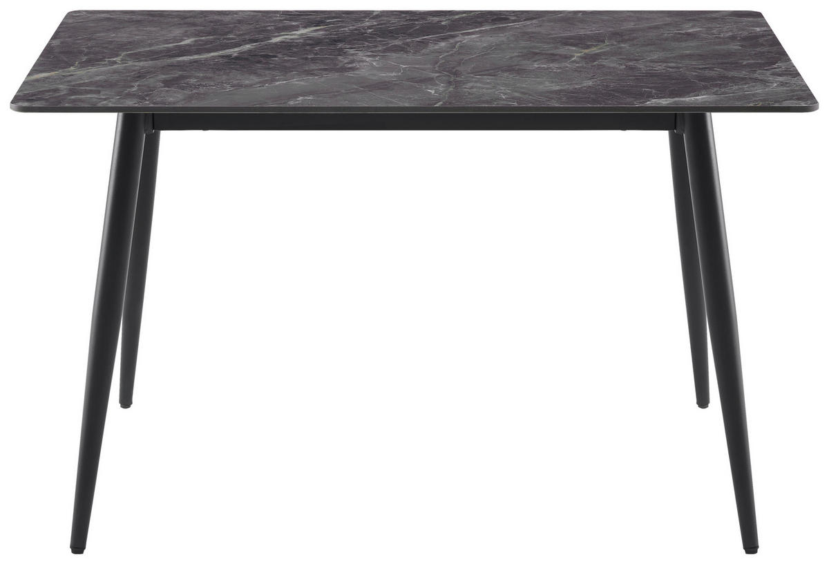 JEDILNA MIZA, siva  - črna/siva, Design, kovina/keramika (120/75/75cm) - Stylife