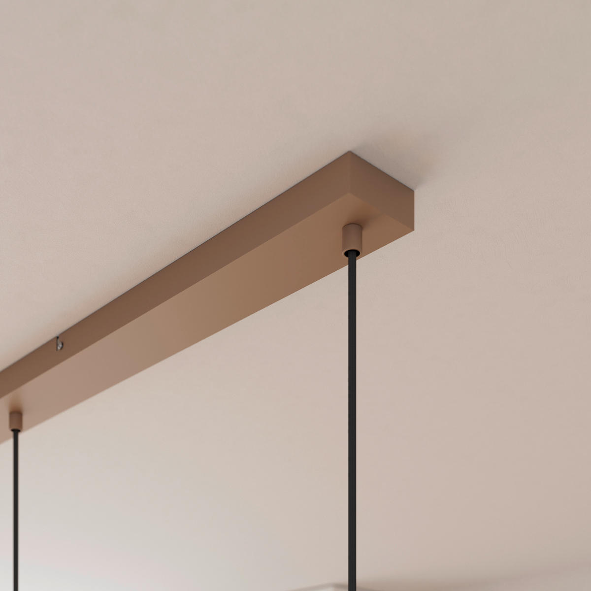 HÄNGELEUCHTE Lines 110/20/150 cm   - Sandfarben/Beige, Design, Glas/Metall (110/20/150cm) - Novel