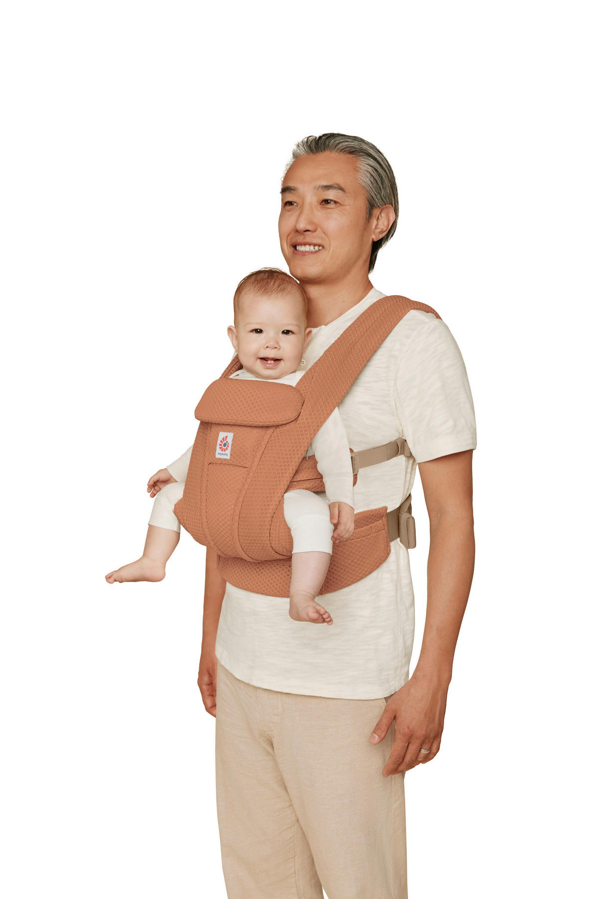 KENGUR NOSILJKA  Omni Deluxe Mesh  - braon-crvena, Osnovno, tekstil (26.5/27.5/14.8cm) - Ergo Baby