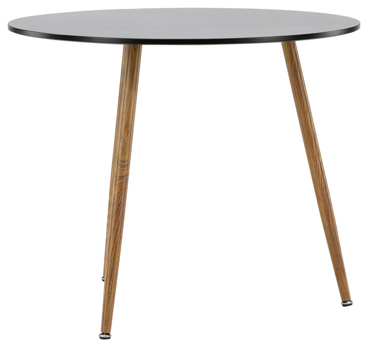 ESSTISCH in Metall, Holzwerkstoff 90/90/75 cm  - Hellbraun/Schwarz, Design, Holzwerkstoff/Metall (90/90/75cm) - Livetastic