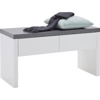 GARDEROBENBANK 91/48/38 cm  - Weiss/Grau, Design, Holzwerkstoff (91/48/38cm) - Novel