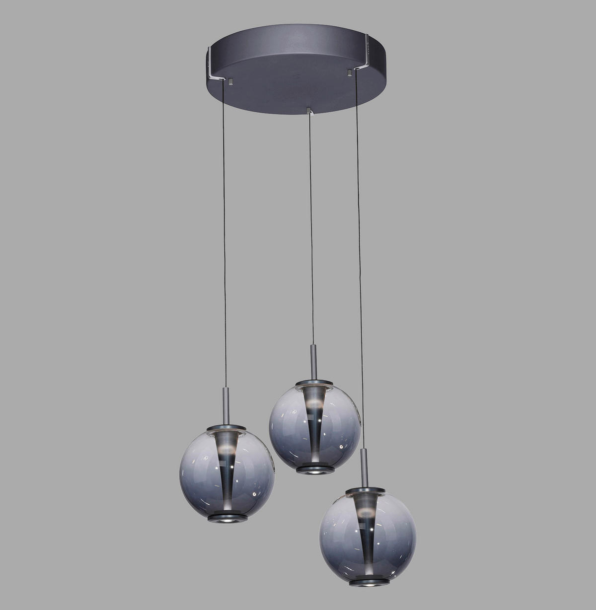 LED-PENDELLEUCHTE 50/50/240 cm   - Grau, Trend, Glas/Metall (50/50/240cm) - Neuhaus PURE