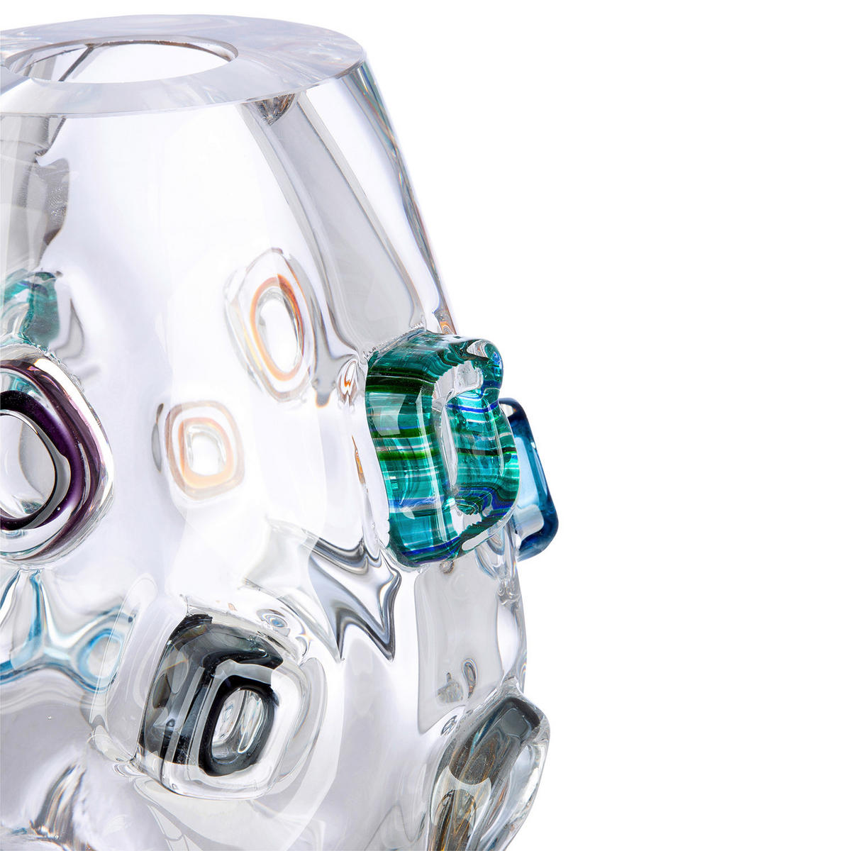 DEKOVASE  - Klar/Multicolor, Basics, Glas (21,5/22,5cm)