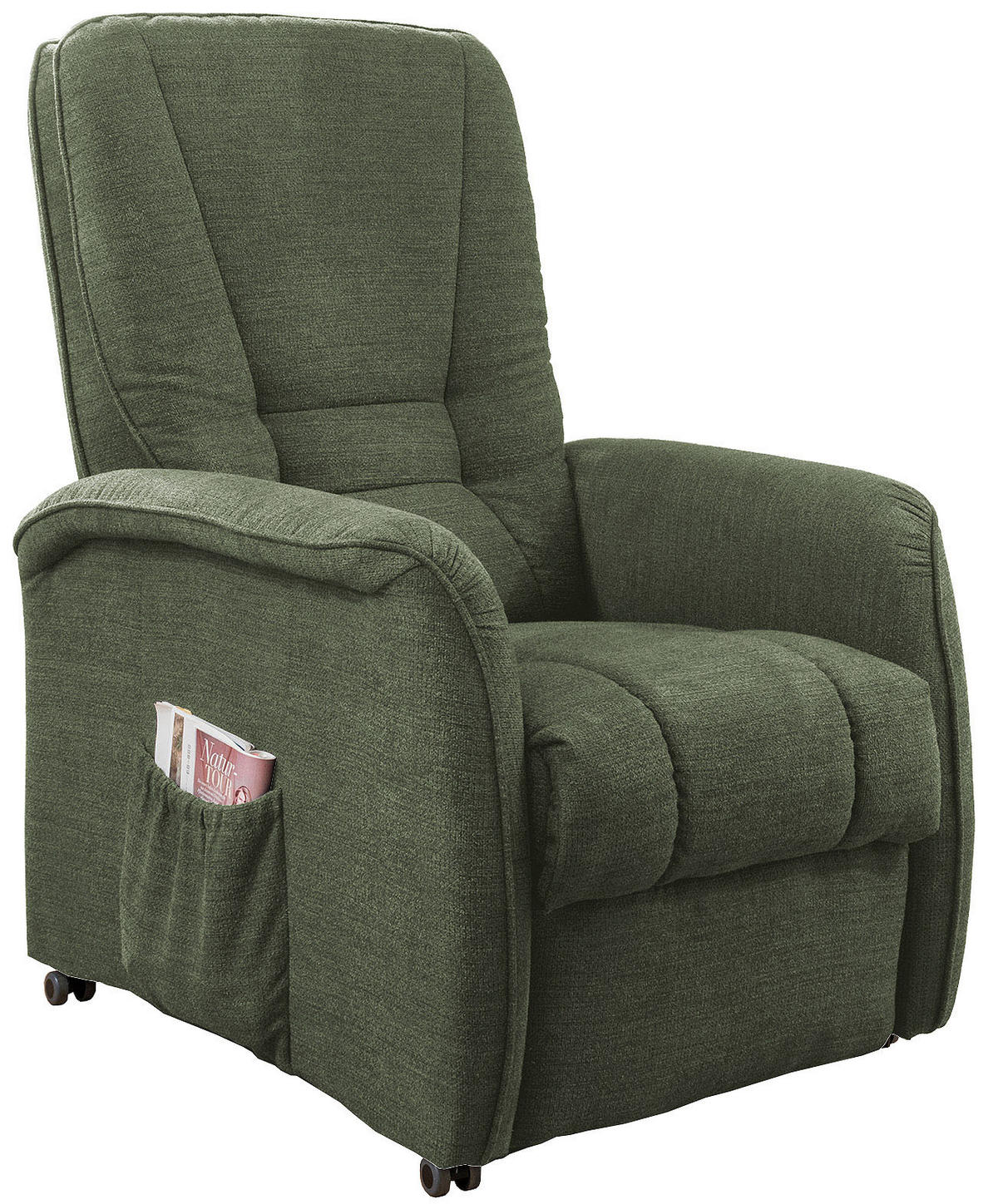FERNSEHSESSEL in Struktur Dunkelgrün  - Dunkelgrün/Schwarz, Design, Kunststoff/Textil (77/107/88cm) - Livetastic