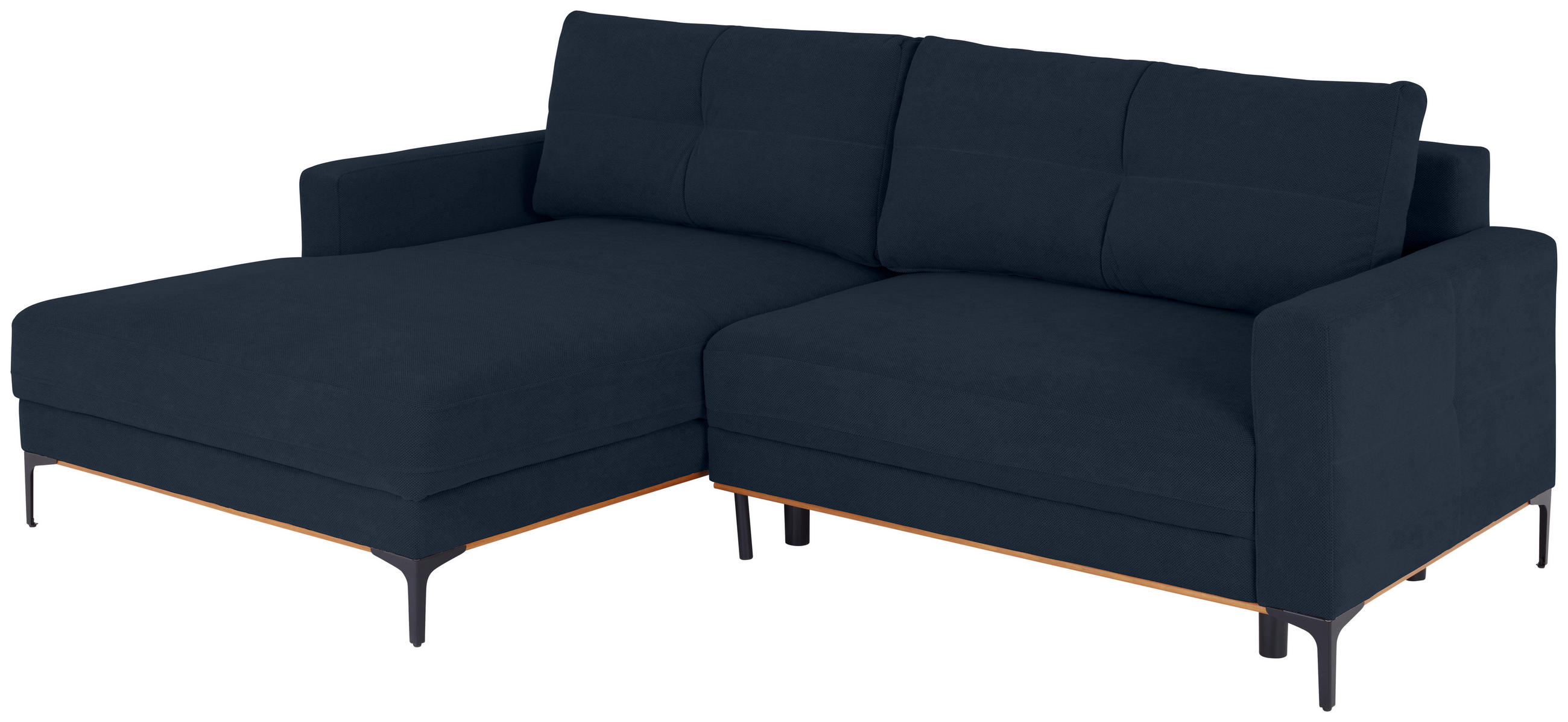 ECKSOFA Royalblau  - Royalblau/Schwarz, MODERN, Textil/Metall (162/238cm) - Ondega