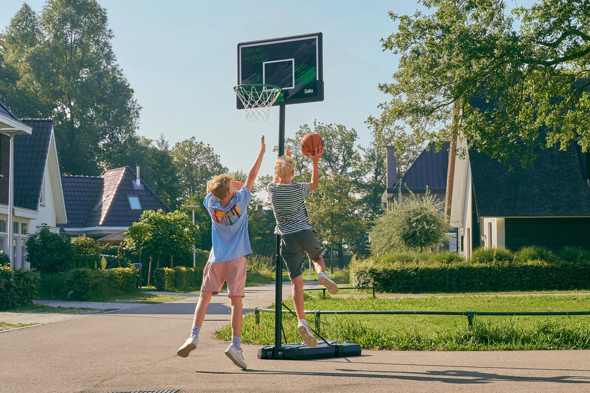 BASKETBALLSTÄNDER - Schwarz/Grün, KONVENTIONELL, Kunststoff/Metall (110/287-362/175cm) - Salta