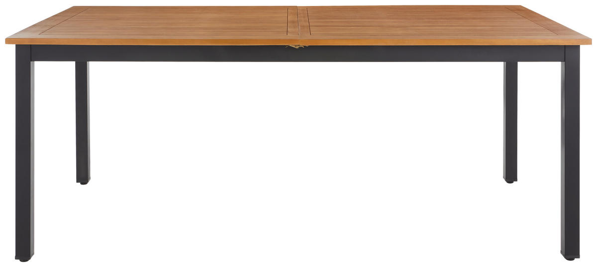GARTENTISCH 180-240/100/75 cm  - Schwarz/Teakfarben, MODERN, Holz/Metall (180-240/100/75cm) - Ambia Garden