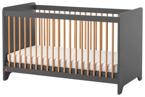 GITTERBETT Leaf 70/140 cm - Graphitfarben, MODERN, Holz/Holzwerkstoff (70/140cm) - MID.YOU