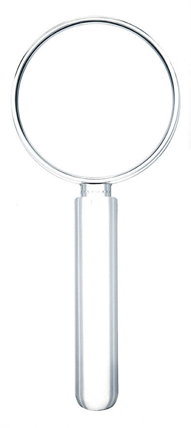 RUČNA LUPA - prozirna, Osnovno, staklo/plastika (11,4/1,6/26,8cm) - Kikkerland