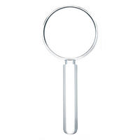 RUČNÍ LUPA - čiré, Basics, plast/sklo (11,4/1,6/26,8cm) - Kikkerland