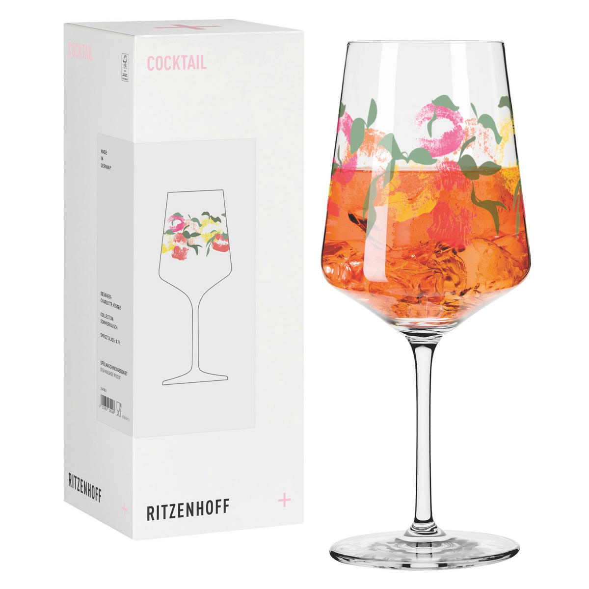 SPRITZERGLAS 544 ml  - Pink/Transparent, Design, Glas (9,3/22,5cm) - Ritzenhoff