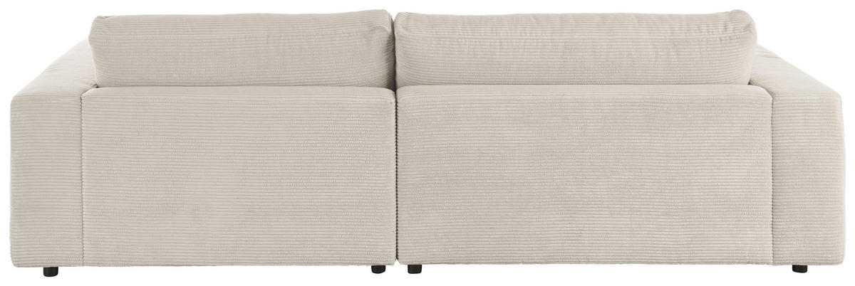 ECKSOFA in Cord Hellgrau  - Hellgrau/Schwarz, Design, Kunststoff/Textil (250/190cm) - Pure Home Lifestyle