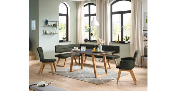 ARMLEHNSTUHL in Holz, Textil Dunkelgrün - Dunkelgrün, KONVENTIONELL, Holz/Textil (57/91/66cm) - Dieter Knoll