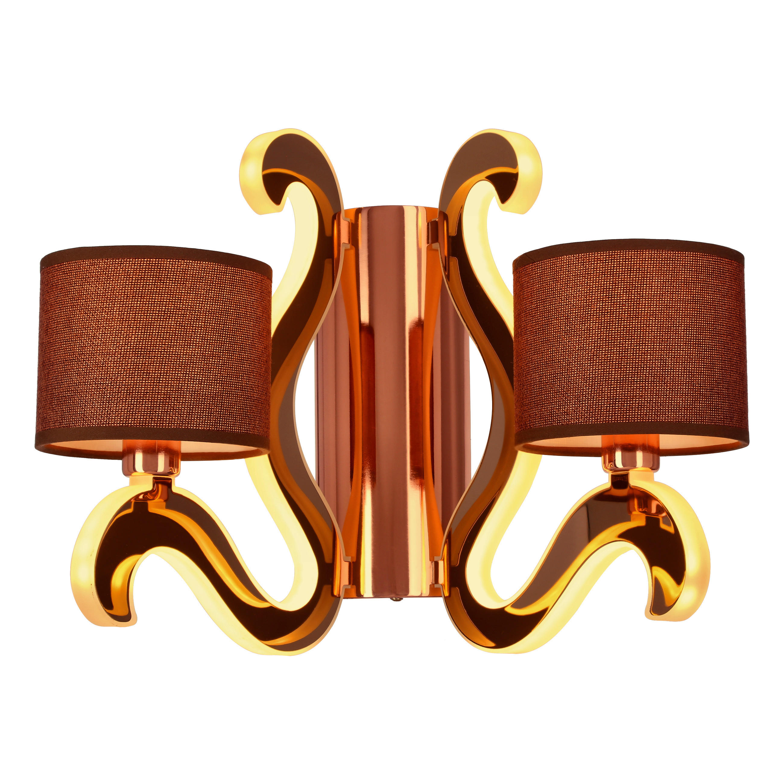 VÄGGLAMPA Ambrosia 20/35/30 cm   - svart/guldfärgad, Klassisk, metall (20/35/30cm)