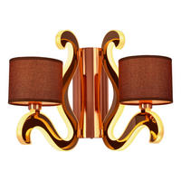 VÄGGLAMPA Ambrosia 20/35/30 cm   - svart/guldfärgad, Klassisk, metall (20/35/30cm)
