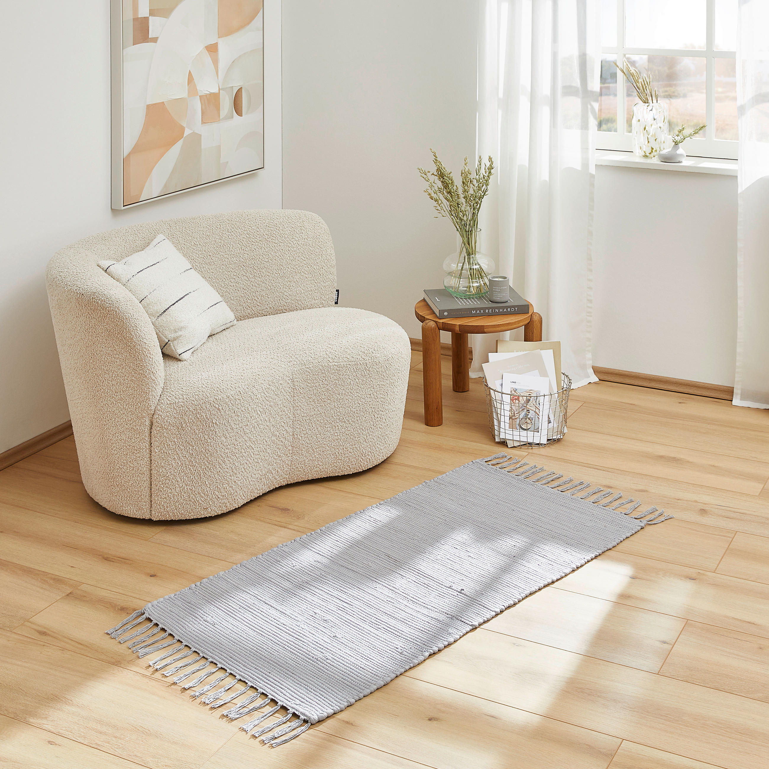 FLECKERLTEPPICH 60/120 cm Maxi Grau  - Grau, KONVENTIONELL, Textil (60/120cm) - Boxxx