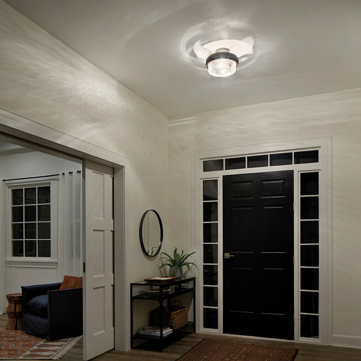 TAKLAMPA Elstead Grand-Bank 30.5/19.7 cm  - ljusgrå, Design, metall/glas (30.5/19.7cm) - Elstead Lighting