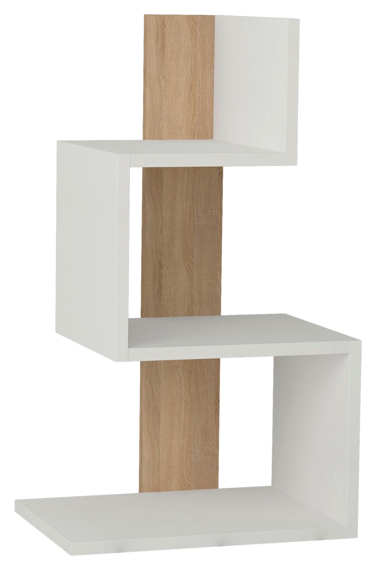 Livetastic Beistelltisch Weiß, Eiche 42x72x30 cm