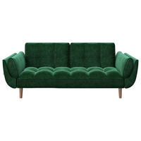 ZOFA S POSTELJNO FUNKCIJO,  zelena tekstil  - barva oreha/zelena, Konvencionalno, tekstil/les (215/81,5/84,5cm) - Playboy