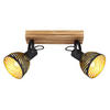 STRAHLER Lenna 30/12,5/25 cm   - Dunkelbraun/Goldfarben, Basics, Holz/Metall (30/12,5/25cm) - Globo