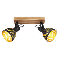 STRAHLER 30/12,5/25 cm   - Dunkelbraun/Goldfarben, Basics, Holz/Metall (30/12,5/25cm) - Globo