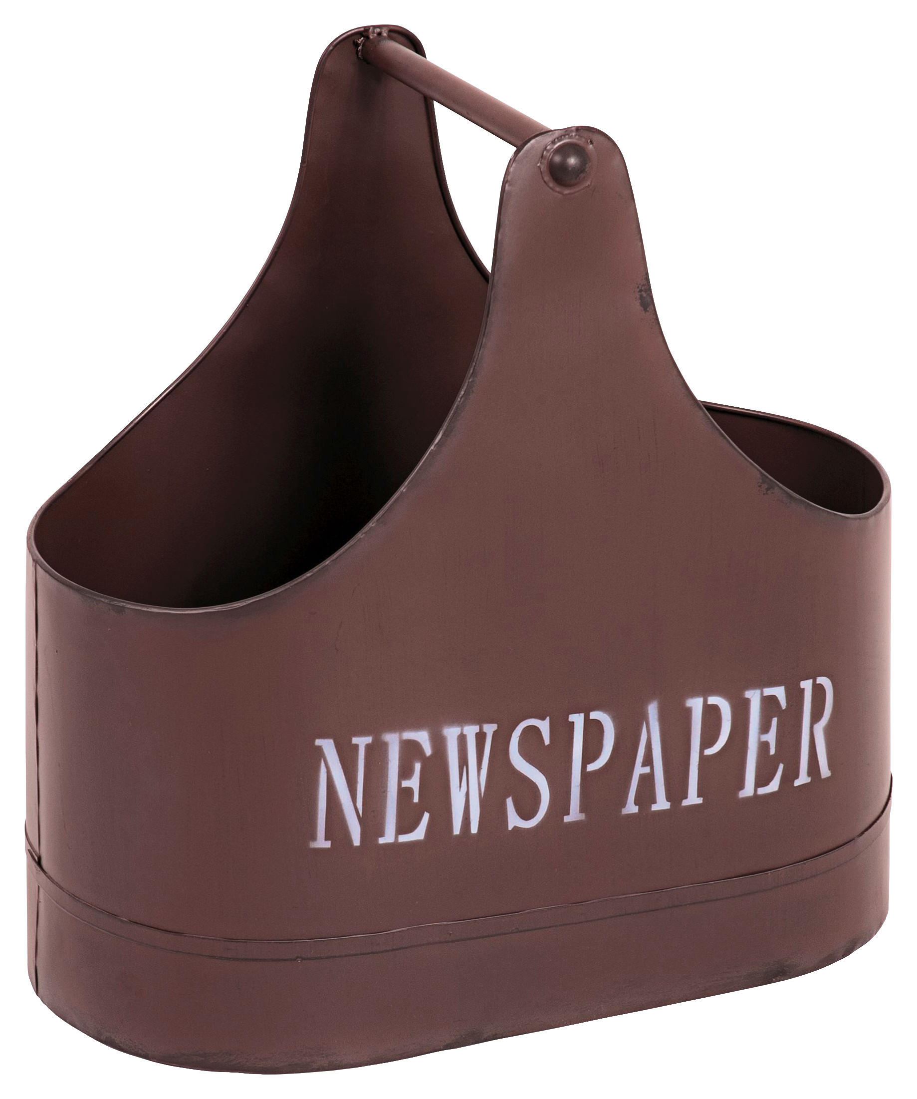 ZEITUNGSSTÄNDER  - Braun, Design, Metall (44/44/27cm)