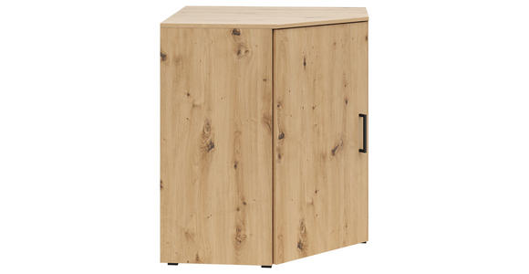 ECKKOMMODE 101/83/71 cm in Eiche Artisan - Anthrazit/Schwarz, MODERN, Holzwerkstoff/Kunststoff (101/83/71cm) - Carryhome