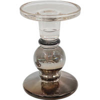 SVEĆNJAK  staklo  - siva, Osnovno, staklo (9/12,5cm) - Ambia Home