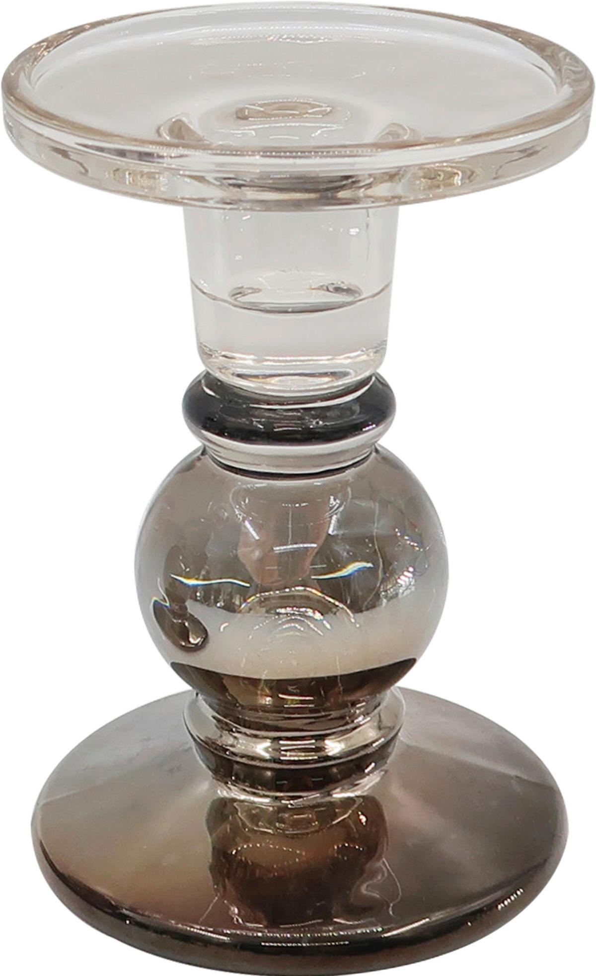 SVEĆNJAK  staklo  - siva, Osnovno, staklo (9/12,5cm) - Ambia Home